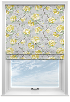 Bouquet Velvet, Primrose - Motorised Roman Blind